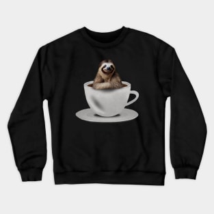 Sloth inside Coffee Mug, Funny Sloth Lover Crewneck Sweatshirt